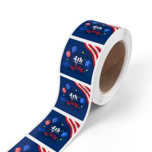 Celebrate the Independence Day of America with 4th of July Square Sticker Rolls! - Image 37