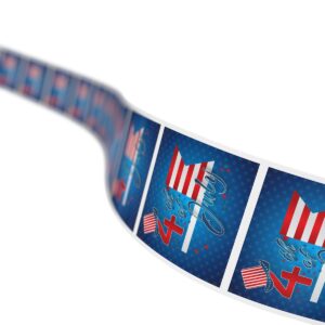 Celebrate Independence Day with Custom 4th of July Square Sticker Label Rolls - Image 40