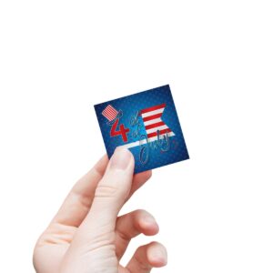Celebrate Independence Day with Custom 4th of July Square Sticker Label Rolls - Image 42