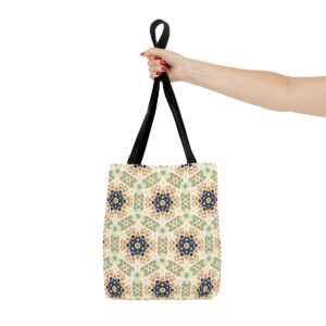 Arabic Blue Mosaic Pattern Tote Bag (AOP) - Image 8