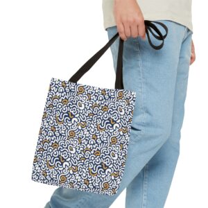 Two Color Pattern Art Tote Bag (AOP) - Image 7