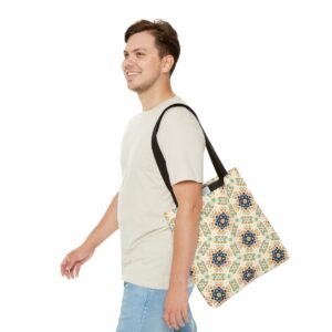 Arabic Blue Mosaic Pattern Tote Bag (AOP)