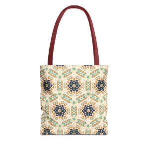 Arabic Blue Mosaic Pattern Tote Bag (AOP) - Image 13