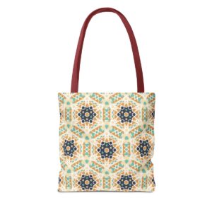 Arabic Blue Mosaic Pattern Tote Bag (AOP) - Image 14