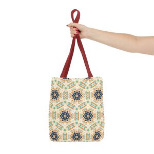 Arabic Blue Mosaic Pattern Tote Bag (AOP) - Image 16