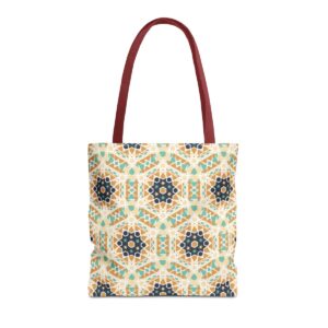 Arabic Blue Mosaic Pattern Tote Bag (AOP) - Image 17