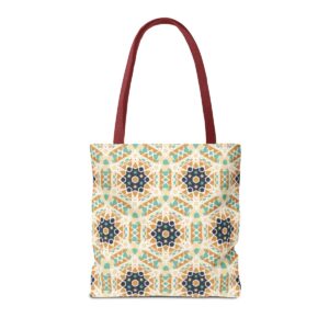 Arabic Blue Mosaic Pattern Tote Bag (AOP) - Image 18