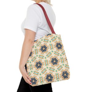 Arabic Blue Mosaic Pattern Tote Bag (AOP) - Image 20