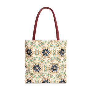 Arabic Blue Mosaic Pattern Tote Bag (AOP) - Image 21