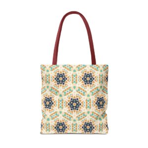Arabic Blue Mosaic Pattern Tote Bag (AOP) - Image 22