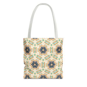 Arabic Blue Mosaic Pattern Tote Bag (AOP) - Image 25