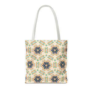 Arabic Blue Mosaic Pattern Tote Bag (AOP) - Image 30