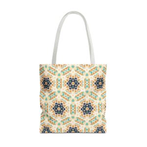 Arabic Blue Mosaic Pattern Tote Bag (AOP) - Image 33