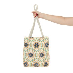 Arabic Blue Mosaic Pattern Tote Bag (AOP) - Image 40