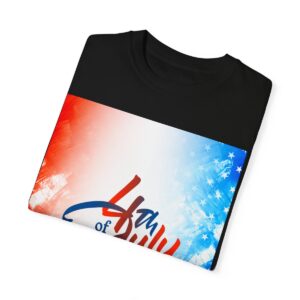 Patch Color Design for 4th of July - Unisex Garment-Dyed T-shirt - Image 173