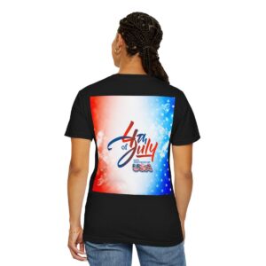 Patch Color Design for 4th of July - Unisex Garment-Dyed T-shirt - Image 177