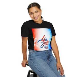 Patch Color Design for 4th of July - Unisex Garment-Dyed T-shirt - Image 179