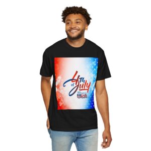 Patch Color Design for 4th of July - Unisex Garment-Dyed T-shirt - Image 180