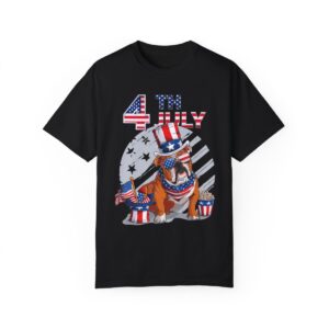 Dog Lovers 4th of July Unisex Garment-Dyed T-shirt - Image 80