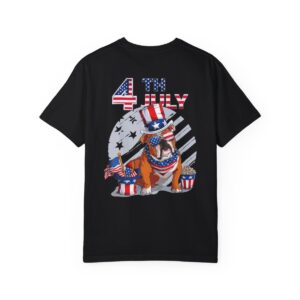 Dog Lovers 4th of July Unisex Garment-Dyed T-shirt - Image 81
