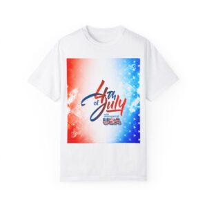 Patch Color Design for 4th of July - Unisex Garment-Dyed T-shirt - Image 15