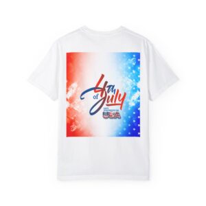 Patch Color Design for 4th of July - Unisex Garment-Dyed T-shirt - Image 16