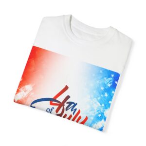 Patch Color Design for 4th of July - Unisex Garment-Dyed T-shirt - Image 17