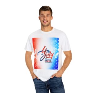 Patch Color Design for 4th of July - Unisex Garment-Dyed T-shirt - Image 18