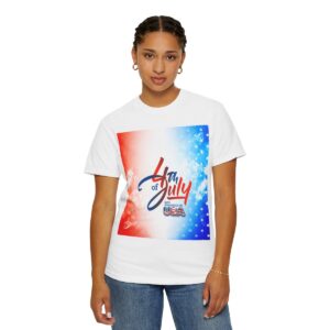 Patch Color Design for 4th of July - Unisex Garment-Dyed T-shirt - Image 20