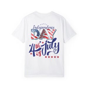 Celebrate in Style with Our Light Color Tee Featuring a Creative 4th of July Design - Unisex Garment-Dyed T-shirt - Image 16