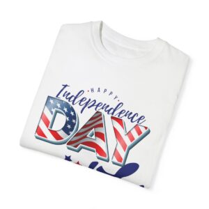 Celebrate in Style with Our Light Color Tee Featuring a Creative 4th of July Design - Unisex Garment-Dyed T-shirt - Image 17