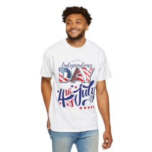 Celebrate in Style with Our Light Color Tee Featuring a Creative 4th of July Design - Unisex Garment-Dyed T-shirt - Image 23