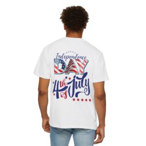 Celebrate in Style with Our Light Color Tee Featuring a Creative 4th of July Design - Unisex Garment-Dyed T-shirt - Image 24
