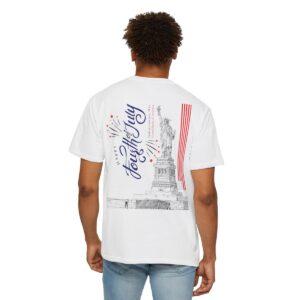 Style with Our Light Color Tee Featuring a Sleek 4th of July Design - Unisex Garment-Dyed T-shirt - Image 24