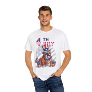 Dog Lovers 4th of July Unisex Garment-Dyed T-shirt - Image 18