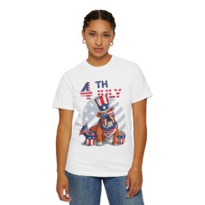 Dog Lovers 4th of July Unisex Garment-Dyed T-shirt - Image 20