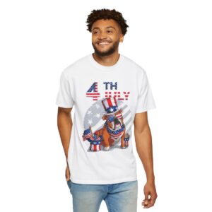 Dog Lovers 4th of July Unisex Garment-Dyed T-shirt - Image 23