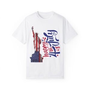 Statue of Liberty Tee for 4th of July - Unisex Garment-Dyed T-shirt - Image 15