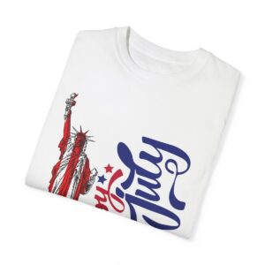 Statue of Liberty Tee for 4th of July - Unisex Garment-Dyed T-shirt - Image 17
