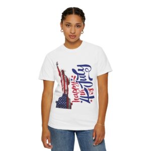 Statue of Liberty Tee for 4th of July - Unisex Garment-Dyed T-shirt - Image 20