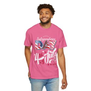 Dark Themed 4th of July Unisex Garment-Dyed T-shirt Featuring a Creative Design - Image 105