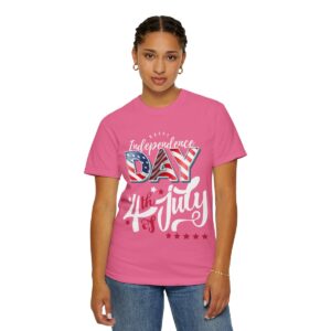 Dark Themed 4th of July Unisex Garment-Dyed T-shirt Featuring a Creative Design - Image 111