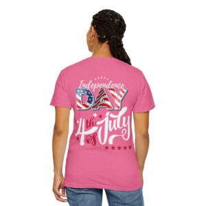 Dark Themed 4th of July Unisex Garment-Dyed T-shirt Featuring a Creative Design - Image 112