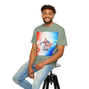 Patch Color Design for 4th of July - Unisex Garment-Dyed T-shirt - Image 92