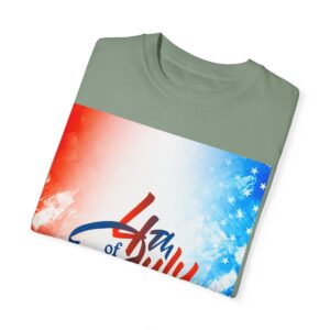Patch Color Design for 4th of July - Unisex Garment-Dyed T-shirt - Image 95