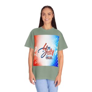 Patch Color Design for 4th of July - Unisex Garment-Dyed T-shirt - Image 97