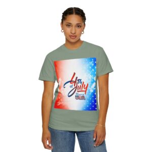Patch Color Design for 4th of July - Unisex Garment-Dyed T-shirt - Image 98