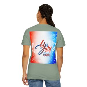 Patch Color Design for 4th of July - Unisex Garment-Dyed T-shirt - Image 99