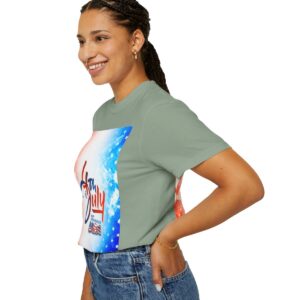 Patch Color Design for 4th of July - Unisex Garment-Dyed T-shirt - Image 100