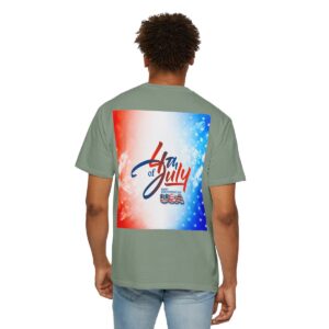 Patch Color Design for 4th of July - Unisex Garment-Dyed T-shirt - Image 103